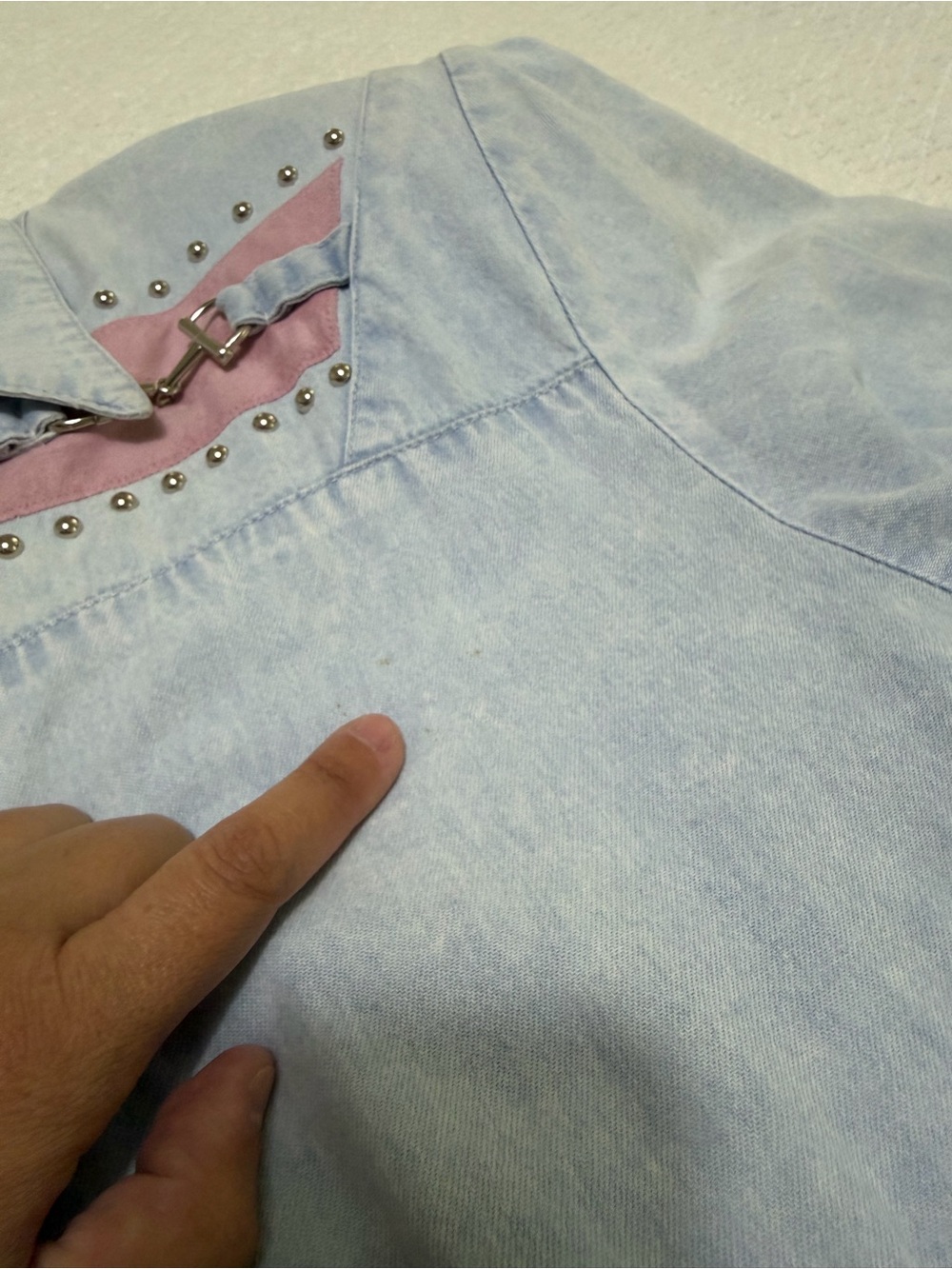 Vintage Rio Brand Denim Short Sleeve Button Down Dress Women’s Size Small - Picture 12 of 16